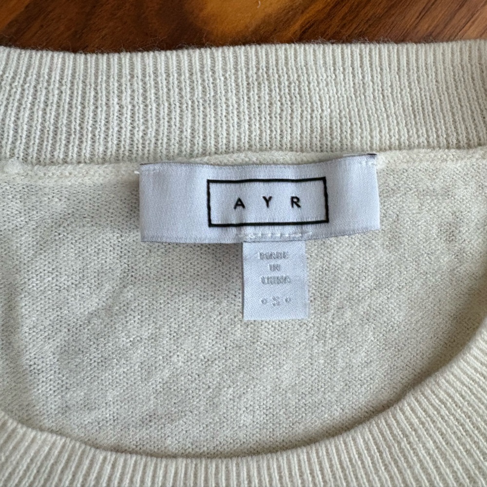 AYR Lofty Softie Sweater in Black and White Stripes, ECU - Picture 3 of 10